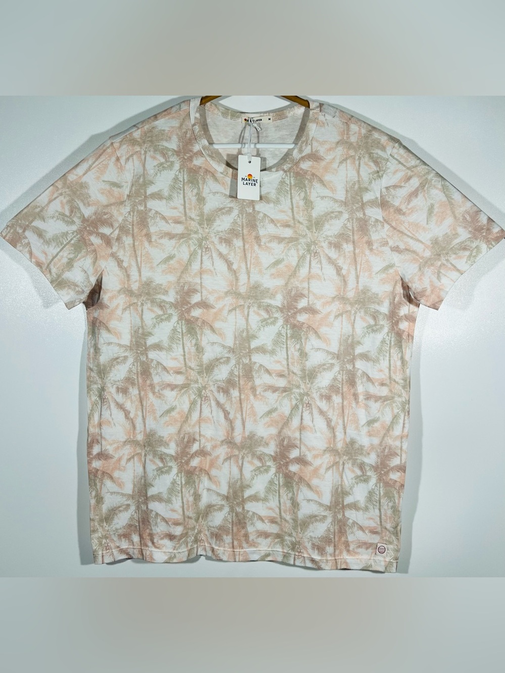 Marine Layer Faded Palm Signature Crew Tee Shirt Men Medium M NWT Tri-Blend USA